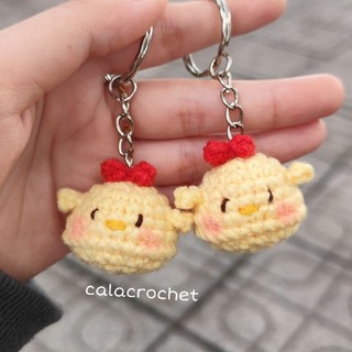 Móc khoá gà con mini bằng len handmade (ảnh thật shop chụp)