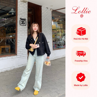 Lollie studio - quần cullotes jeans cut out eo qb281