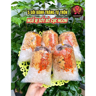 Set 5 Gói BÁNH TRÁNG TỰ TRỘN Ngũ Vị Có Sốt Bò Cực Ngon Ăn Vặt