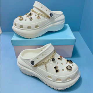 Dép sục crocs nữ đế cao 8cm , thời trang sang chảnh, cross nữ tăng chiều cao, SAKI chuẩn size