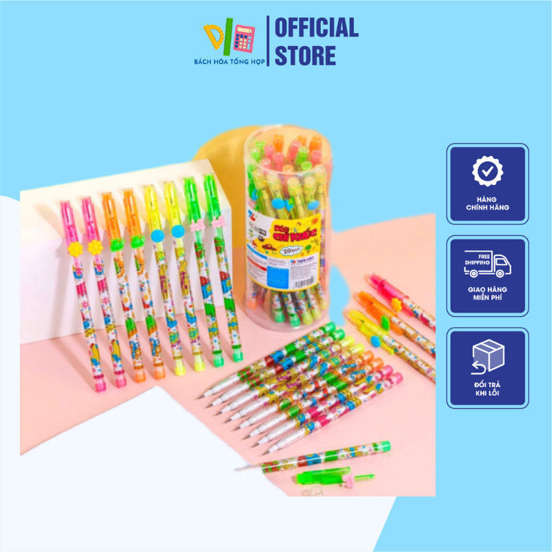  Combo 20 Bút Chì Khúc Thiên Long PC-09 Bút Chì Đốt Dành Cho Bé Bút Chì Đa Năng - Bách Hóa Tổng Hợp 