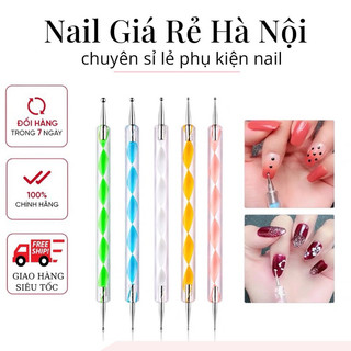 Bút chấm bi nail vẽ móng 2 đầu inox set 5 cái nail