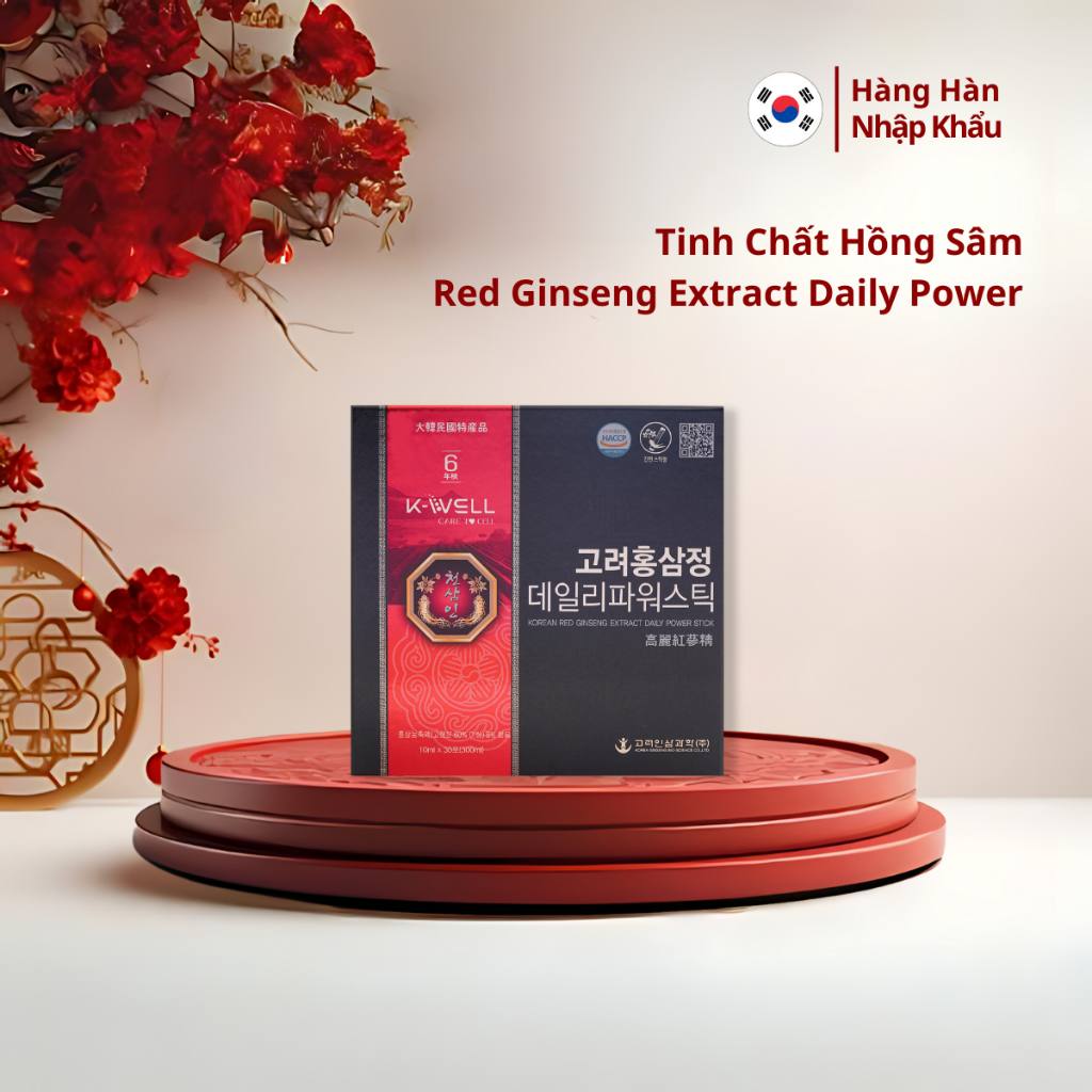 Tinh Chất Hồng Sâm Korean Red Ginseng Extract Daily Power Stick Nhập Khẩu Hàn Quốc Hộp 30 Gói