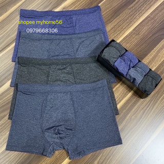 Hộp 4 quần sịp đùi boxer MT vải thun lạnh siêu mát