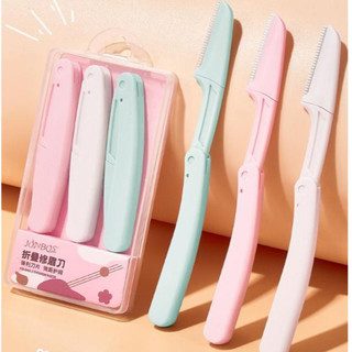 Set 3 Dao Cạo Tỉa Lông Mày, Tóc Mái Nhỏ Gọn Tiện Lợi Tông Màu Pastel Xinh Xắn 88802 Siêu Thị 88