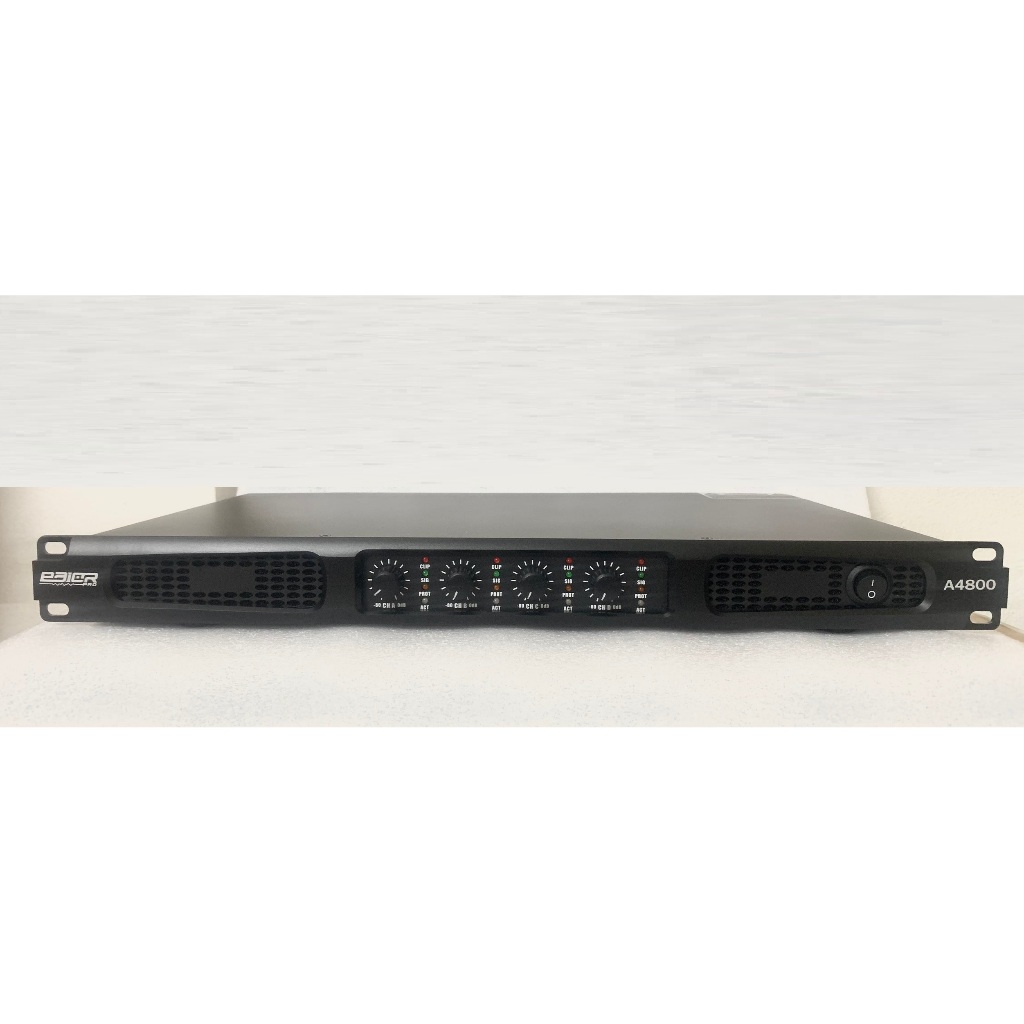 Đẩy 4 kênh 1U Baier Pro A4800 Class D công suất 350-700-1400W Kích thước gọn nhẹ,hiệu năng tối ưu,âm