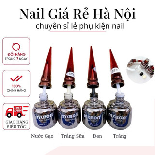 Sơn gel mxbon đen,trắng,trắng ngà,trắng gạo 15ml