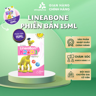 - Vitamin D3 K2 Lineabon 15ml drops nhập khẩu chính hãng hỗ trợ phát triển chiều cao cho bé