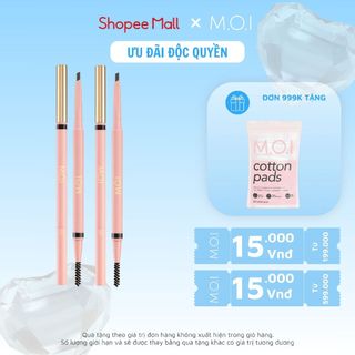Chì Kẻ Mày 2 đầu M.O.I Cosmetics Perfect Shape Eyebrow Pencil lâu trôi 5g