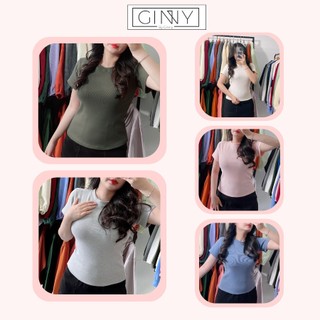 Áo thun ôm baby tee trơn basic body chuẩn form chất thun cotton dày dặn co giãn 4 chiều mặc thoải mái CG02 PERUNA
