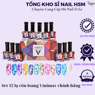Set cồn loang 12 màu .màu loang chuẩn,Loang Cực Đẹp - Phụ kiện đồ nail