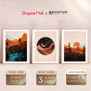 Tranh treo tường SET3 của REICHTUM - Decor phòng ngủ chill/ Nhà/ Tráng gương/ Chất vải canvas bền bỉ