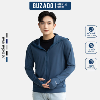 [XẢ HÀNG] Áo Chống Nắng Nam GUZADO Vải Extracool Co Giãn, Làm Mát, Chống Tia UV Vượt Trội GCN02