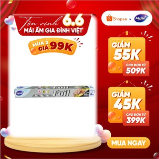 Giấy bạc kháng khuẩn, màng nhôm lót nồi chiên, nướng BBQ, bảo quản thực phẩm 45cm x 8m