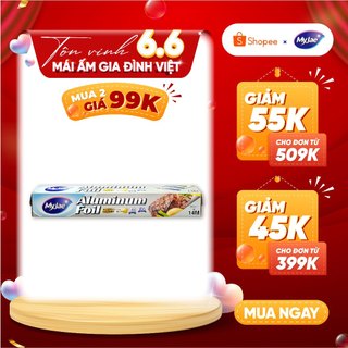 Giấy nhôm 14M (Đài Loan), giấy bạc dán bếp, nướng thực phẩm, lót nồi chiên không dầu