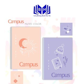 Vở campus muted color 80 trang, vở kẻ ngang campus muc80 muted color, vở kẻ ngang campus 80tr