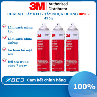 Chai xịt tẩy keo nhựa đường 3M General Purpose Adhesive Cleaner tẩy vết keo băng dính - 3M CHÍNH HÃNG
