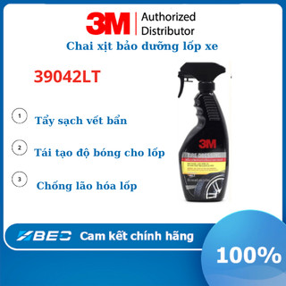 Chai Xịt Bảo Dưỡng Và Phủ Bóng Lốp Xe 3M 39042 LT Tire Dressing 400ml xịt phục hồi màu đen lốp xe - 3M CHÍNH HÃNG