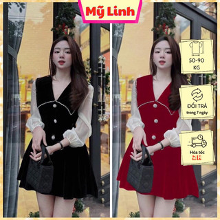 ( Đủ size 55-90ky) Đầm bigsize đi tiệc siêu xinh che bụng (1068)