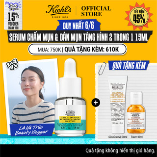 Kiehl's x Lê Hà Trúc x  Serum chấm mụn & dán mụn tàng hình Truly Targeted Blemish-Clearing Solution 15ml