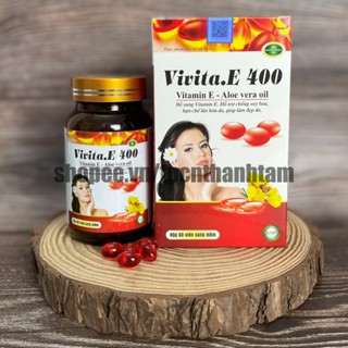 Vitamin E Đỏ Vivita E 400 bổ sung vitamine 400iu, omega 3 giúp làm đẹp da, trắng sáng da - 60 viên