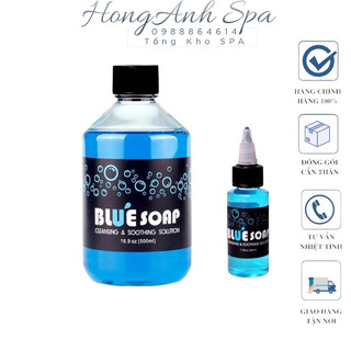 Nước rửa blue soap tạo bọt nước rửa hình xăm blue soap 500ml vs 40ml