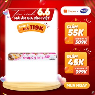 Giấy nấu chín 5m MyJae, giấy nến lót nồi chiên không dầu, giấy nến nướng bánh cuộn