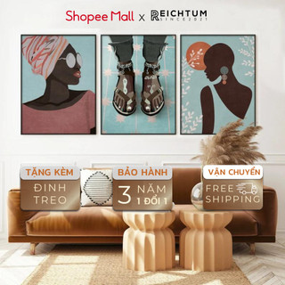 Tranh treo tường SET3 của REICHTUM - Decor phòng ngủ chill/ Nhà/ Tráng gương/ Chất canvas bền bỉ