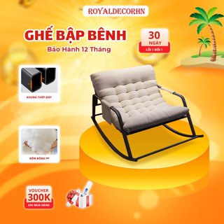 Ghế Bập Bênh Thư Giãn Đôi, Ghế Sofa Lười Thư Giãn, Ghế Lười Khung Thép Đệm Cao Cấp Decor bảo hành 36 tháng