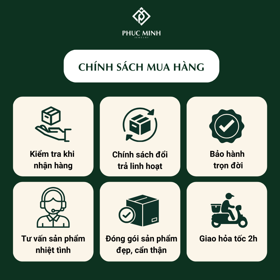 Bông tai bạc nữ Phúc Minh Jewelry khuyên tai cỏ bốn lá đính đá chiếc chất liệu bạc 925 trang sức nữ