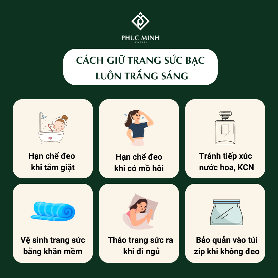 Bông tai bạc nữ Phúc Minh Jewelry khuyên tai cỏ bốn lá đính đá chiếc chất liệu bạc 925 trang sức nữ