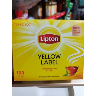 Hộp 100 gói Trà Lipton nhãn vàng