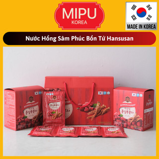(Date 9/2026) Nước Hồng Sâm Phúc Bồn Tử Hansusan Hàn Quốc Quai Xách 20 gói*70ml