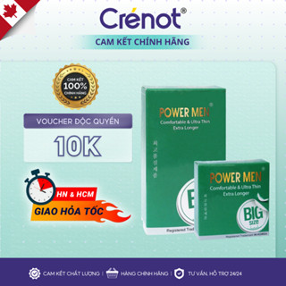 Bao cao su size lớn 55mm Power Men bcs siêu mỏng kéo dài thời gian chống xuất tinh sớm nhiều gel bôi trơn