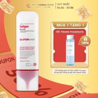 Muối tẩy tế bào chết da đầu giảm dầu nhờn nấm ngứa hỗ trợ mọc tóc Dr.FORHAIR Sea Salt Scaler 300g