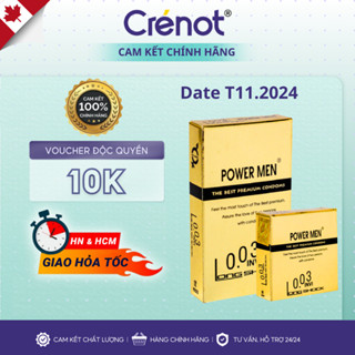Bao cao su siêu mỏng POWER MEN 0.03 INVI kéo dài thời gian quan hệ chống xuất tinh sớm bcs nhiều gel bôi trơn