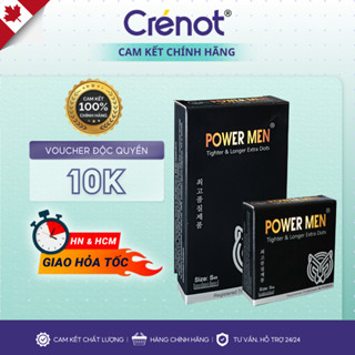 Bao cao su gân gai ôm sát 49mm Power Men kéo dài thời gian bcs size nhỏ tăng khoái cảm chống xuất tinh sớm chính hãng