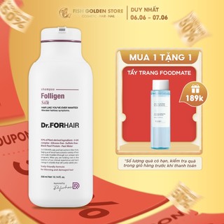 Dầu Gội Cho Tóc Hư Tổn, Uốn Nhuộm Tẩy Và Hư Tổn Dr. FORHAIR Folligen Silk Shampoo 300ml