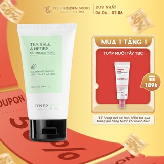 Sữa Rửa Mặt Tạo Bọt Tràm Trà Và Thảo Mộc FOODMATE Tea Tree & Herbs Clearsing Foam 120ml