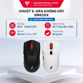 Chuột e-dra không dây em625x superlight white/ black