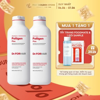 Dầu gội cặp hỗ trợ mọc tóc giảm rụng tóc sạch sâu da đầu Dr.FORHAIR Folligen Plus Shampoo 500ml