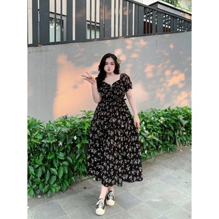 Váy hoa nhí BIGSIZE dáng dài M3049 55-95KG [BOON BOON BIGSIZE]