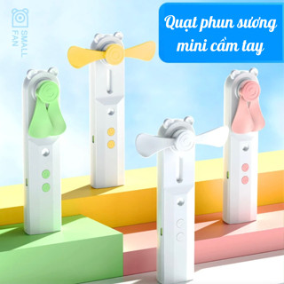 Quạt phun sương cầm tay cao cấp, Quạt cầm tay mini sạc pin tích hợp hai chế độ quạt và phun hơi nước làm mát, cấp ẩm