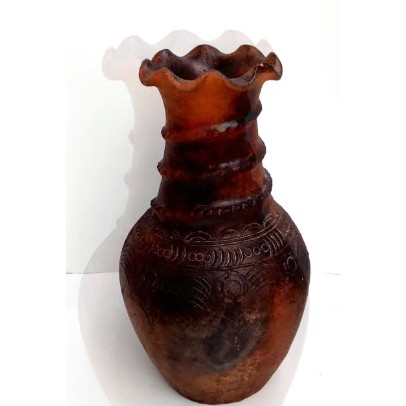 BÌNH GỐM BÀU TRÚC MIỆNG BẸ CỔ 3 NGẤN CHÉO CAO 24 CM-60cm