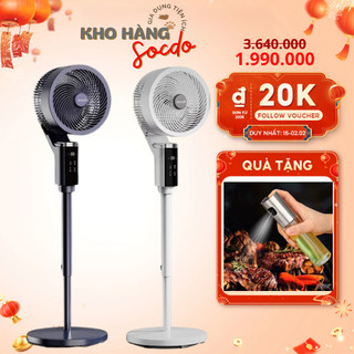 Quạt tuần hoàn creen cr-fsm50-dc điều khiển giọng ói ai, 12 tốc độ gió, động cơ dc không chổi than 55w, bảo hành 12