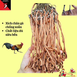 Xích chân gà cảnh, gà rừng, gà mồi chống xoắn + Dù siêu bền