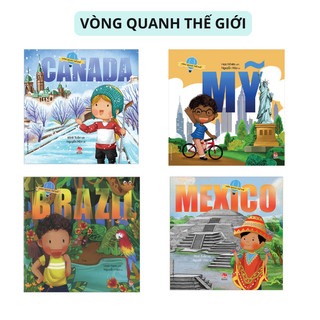 Sách - vòng quanh thế giới - brazil - mỹ - canada - mexico - nxb kim đồng