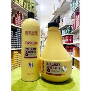 Oxy trợ nhuộm Maxsher Fusion Collagen & Keratin - Dạng chai 1000ml và 1500ml