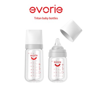 Bình sữa Evorie Tritan chống rơi vở, chịu nhiệt cao cho trẻ sơ sinh và trẻ nhỏ 160ml/240ml BPA Free