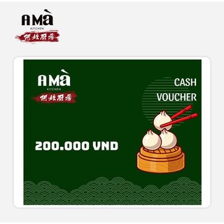 Hồ Chí Minh [Evoucher] A MÀ KITCHEN Phiếu quà tặng trị giá 200.000 VND